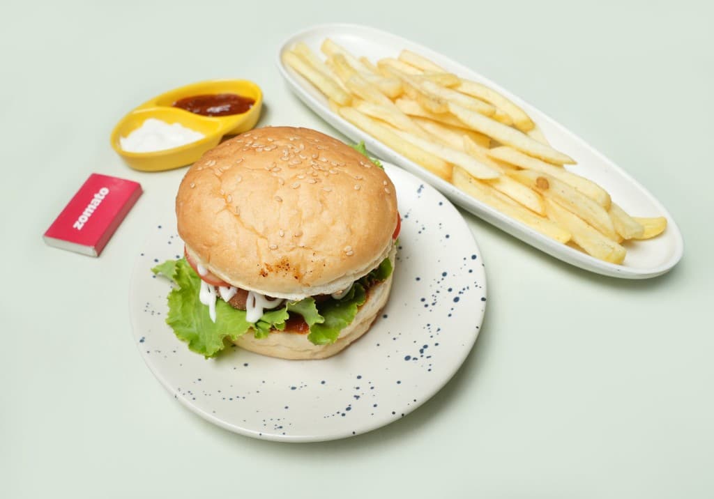 Classic Veg Burger with Fries