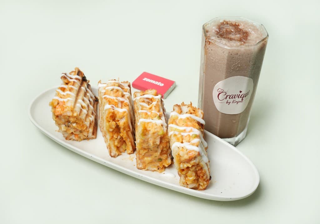 Special Sandwich with Cold Coffee